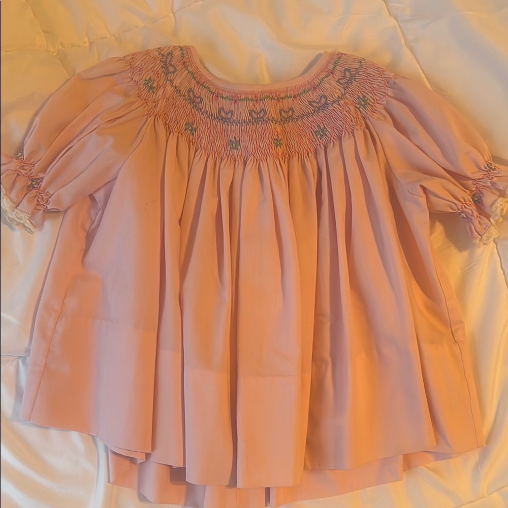 Smocked Pink Blouse